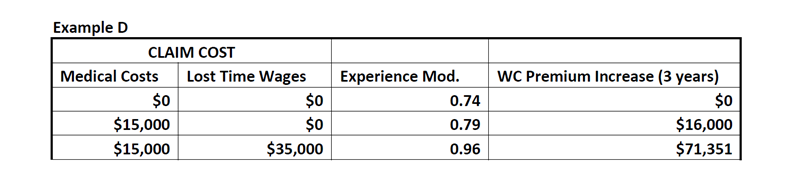 Workers Comp Claim Example D