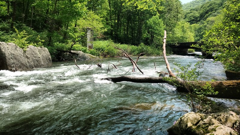 strainer in river