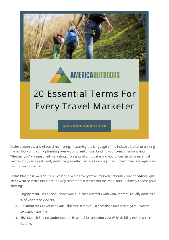 20 Essential Terms for Every Travel Marketer
